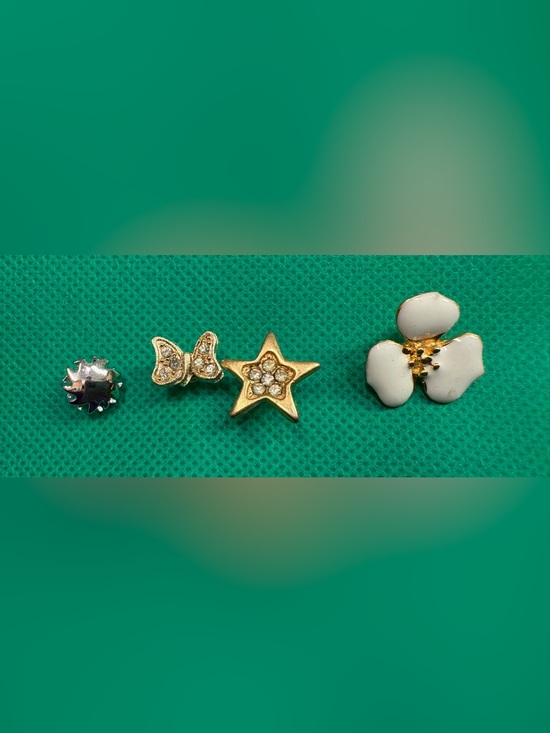 Jewelry - Vintage Bundle of Stick Pins-Cream Flower, Star, Butterfly and “Sun”